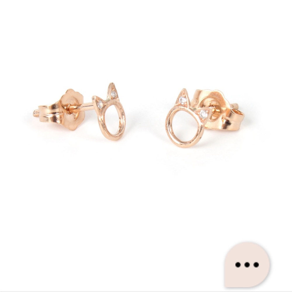 CATBIRD - CHOUPETTE EARRINGS, ROSE GOLD (Pair)